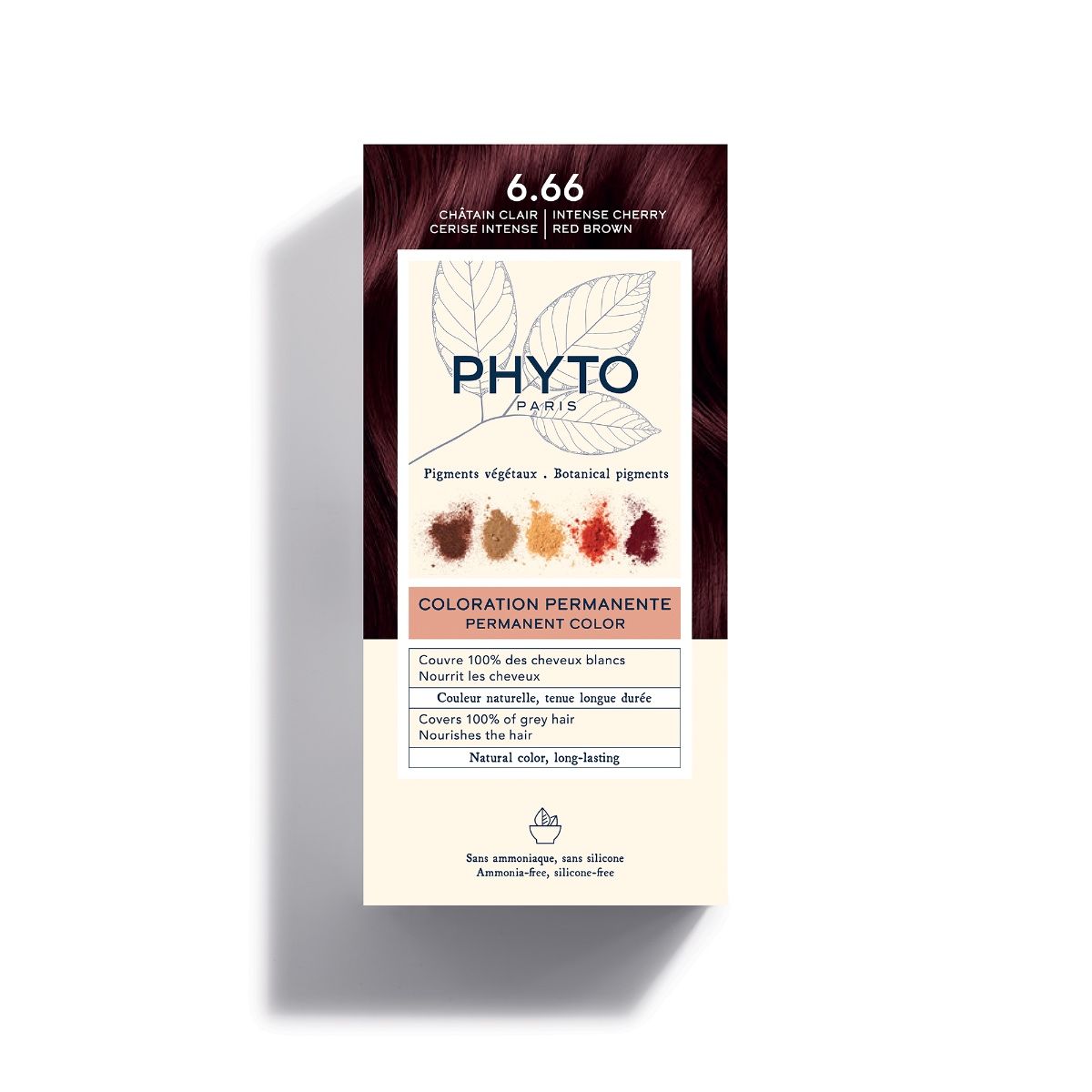 Phyto Hair Color 6.66 Licht Kastanje Intens Kersenrood