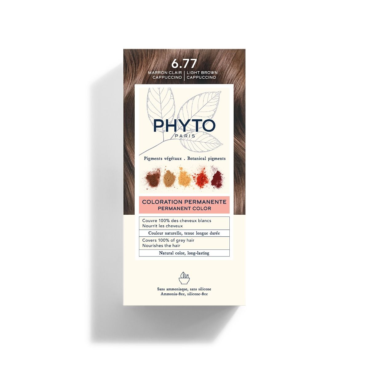 Phyto Hair Color 6.77 Licht Capuccino-Kastanjebruin